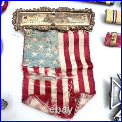 WWII USAAF U. S. Army Air Force Pilot Flight Wings Ribbon Bars Various Pins LOT