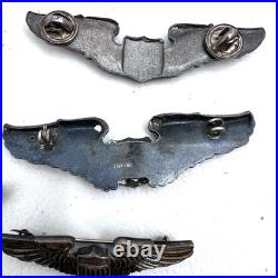 WWII USAAF U. S. Army Air Force Pilot Flight Wings Ribbon Bars Various Pins LOT