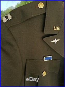 WWII WW2 US Army Air Corps Officers Captain Uniform Named 1942 8th Air Force