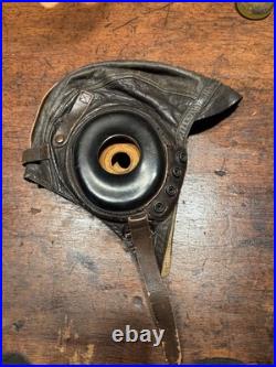 WWII WW2 US Army Air Force Type A-11 Leather Flight Helmet Cap Small 1940's