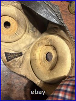 WWII WW2 US Army Air Force Type A-11 Leather Flight Helmet Cap Small 1940's