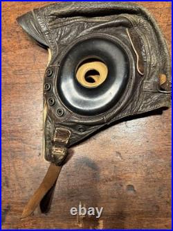 WWII WW2 US Army Air Force Type A-11 Leather Flight Helmet Cap Small 1940's