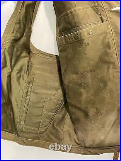 WWII WW2 US Army Air Forces Type C-1 Sustenance Vest Breslee Theater Worn Patina