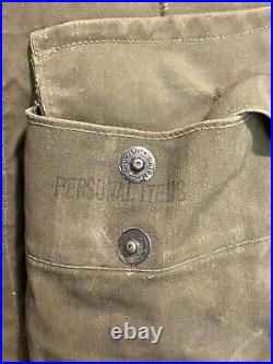 WWII WW2 US Army Air Forces Type C-1 Sustenance Vest Breslee Theater Worn Patina