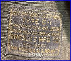 WWII WW2 US Army Air Forces Type C-1 Sustenance Vest Breslee Theater Worn Patina