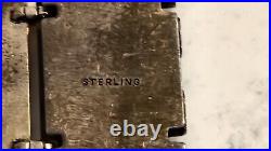 WWII WW2 USAAF US Army Air Force Sterling 10 Panel Plunge Clasp Bracelet 33g