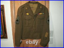 WWII World War 2 US Army Air Force Ike Jacket Uniform with Hat Belt Pants Tie