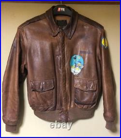 Willis & Geiger A-2 Flight Jacket WWII US Army Air Force Donald Duck Size 42