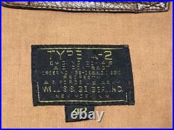 Willis & Geiger A-2 Flight Jacket WWII US Army Air Force Donald Duck Size 42