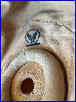 Ww II Army Air Forces Type A-11 Leather Flying Helmet-selby Shoe Co & Ao Goggles