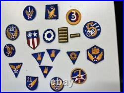 Ww2 (17) Asst Original U. S. Army Air Force Embroidered Insignia Shoulder Patches