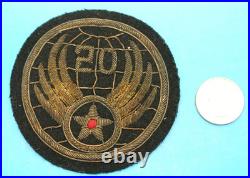 Ww2 Bullion U. S. 2oth Army Air Forces Theater Made Shoulder Patch Original