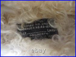 Ww2 U. S. Air Force Army Leather Wool Glove A-9a Large Crocetta Usaaf Brown