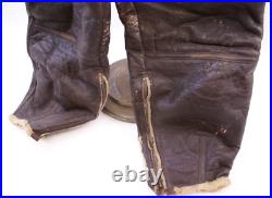 Ww2 U. S. Army Air Force Type B-1 Sheepskin Leather Flight Crew Trousers Orig