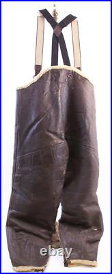 Ww2 U. S. Army Air Force Type B-1 Sheepskin Leather Flight Crew Trousers Orig