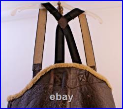 Ww2 U. S. Army Air Force Type B-1 Sheepskin Leather Flight Crew Trousers Orig