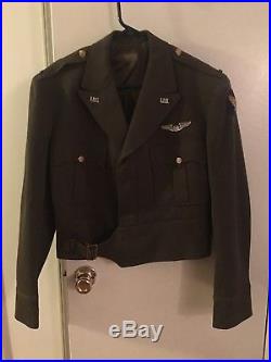 Ww2 Us Army Air Force Custom Cut Down 4 Pocket Jacket Sterling Wings Large Size