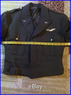 Ww2 Us Army Air Force Custom Cut Down 4 Pocket Jacket Sterling Wings Large Size