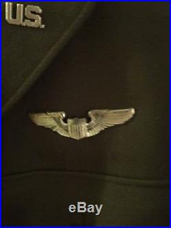 Ww2 Us Army Air Force Custom Cut Down 4 Pocket Jacket Sterling Wings Large Size