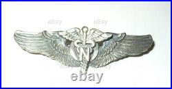 Ww2 Us Army Air Force Flight Nurse Wings Pinback Sterling Meyer Wwii Usaaf Usaac