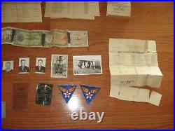 Ww2 Us Army Air Force Medals Papers Compass Flying Lot Flight Log Antique Plane
