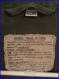 Ww2 Us Army Air Force Rare Size 50 M-1943 Jacket Dated 1944 Mint
