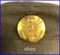 Ww2 Us Army Air Force Serge Wool Enlisted Dress Cap Insignia 6-7/8 Imperial