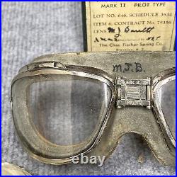 Ww2 Us Army Air Force Usaaf Chas Fischer Aviation Flight Flying Goggles