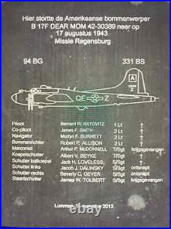 Ww2 Us Army Air Forces B-17 Flying Fortress Gunner's Mia Document Grouping