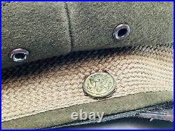 Ww2 Us Army Air Forces Officer Brown Dress Cap Hat Visor Crusher Pilot Wool Aaf
