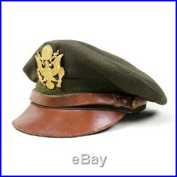 Ww2 Us Army Air Forces Usaaf Officer Dress Cap Visor Hat Od Wool Gabardine