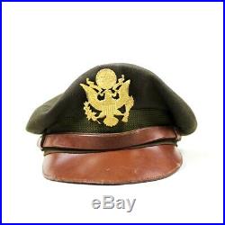 Ww2 Us Army Air Forces Usaaf Officer Dress Cap Visor Hat Od Wool Gabardine