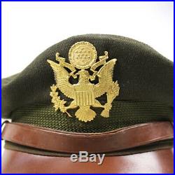 Ww2 Us Army Air Forces Usaaf Officer Dress Cap Visor Hat Od Wool Gabardine