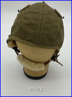 Ww2 Wwii Us Army Air Force Type A-9 Summer Flight Helmet Large