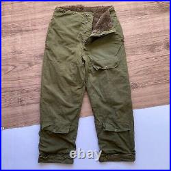 Ww2 Wwii Us Army Air Force Winter Flying Trousers Type A-10 Size 36 Military