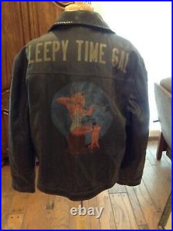 Wwii Painted Jacket Sleepy Time Gal U. S. Army Air Force Bomber Reproduction