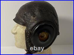 Wwii, Type A-11, Army Air Forces, Leather Pilot Helmet, Clean, Supple Leather