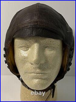 Wwii, Type A-11, Army Air Forces, Leather Pilot Helmet, Clean, Supple Leather