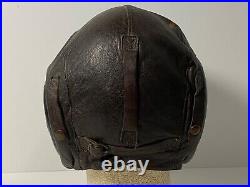 Wwii, Type A-11, Army Air Forces, Leather Pilot Helmet, Clean, Supple Leather