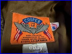 Wwii Us Army Air Corp A2 Pilot Leather Flying Jacket-medium/large Long 42l