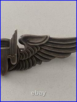 Wwii Us Army Air Force Aerial Gunner Wings-original-sterling Silver