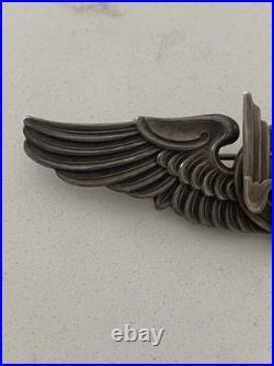 Wwii Us Army Air Force Aerial Gunner Wings-original-sterling Silver