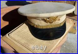 Wwii Us Army Air Force Major's Hat And Restricted Military Papers 1945