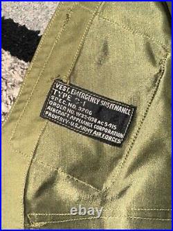 Wwii Us Army Air Force Original Type C-1 Emergency Sustenance Vest
