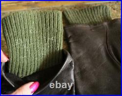Wwii Us Army Air Force Usaaf Type D-3a Leather Flight Gloves Olive Drab Inserts