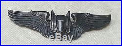 Wwii Us Army Air Forces 3 Inch Sterling Silver Gunner Badge Wings Pin