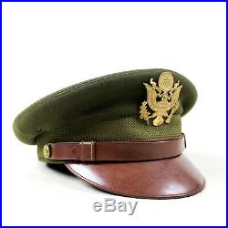 Wwii Us Army Air Forces Usaaf Officer Dress Visor Cap Hat Wool Felt Crown Size 7