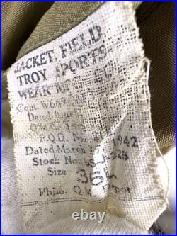 Wwii Us Army M41 Field Jacket Usaaf Fourth Air Force, Od 2nd Pattern Dated