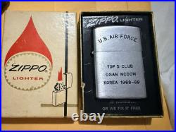 Zippo U. S. Air Force Osan Korea Top 5 Club Lighter 1968-69 with Box